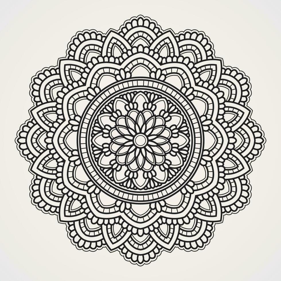 armonía de flores y hermoso, mutuamente ornamental formas vector