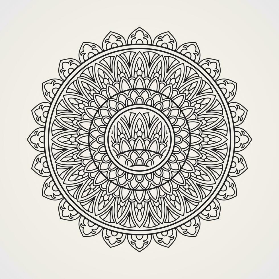 en forma de flor mosaico vaso modo mandala vector