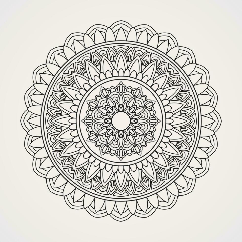 mandala floral shape ornaments that are oriental vector