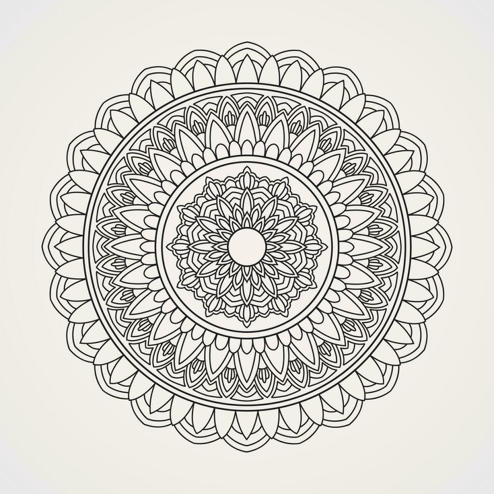 mandala floral shape ornaments that are oriental vector