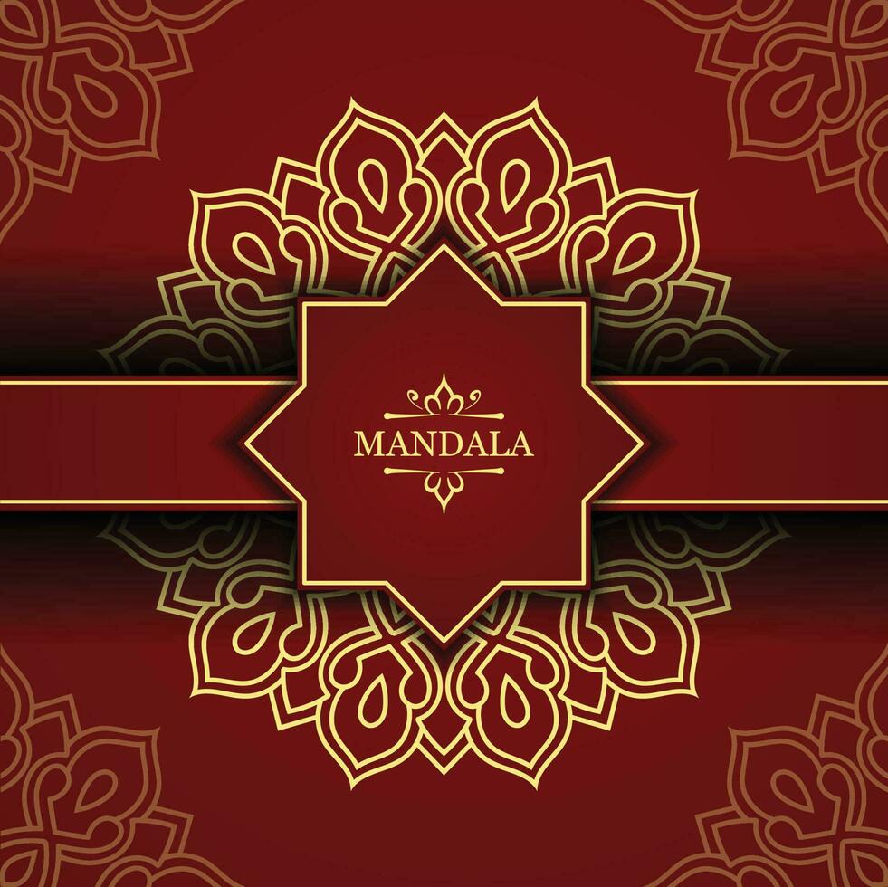 luxury mandalas by combining elegant gold and red colors. mandala designs for prints, flayers, brochures, backgrounds, banners. vector