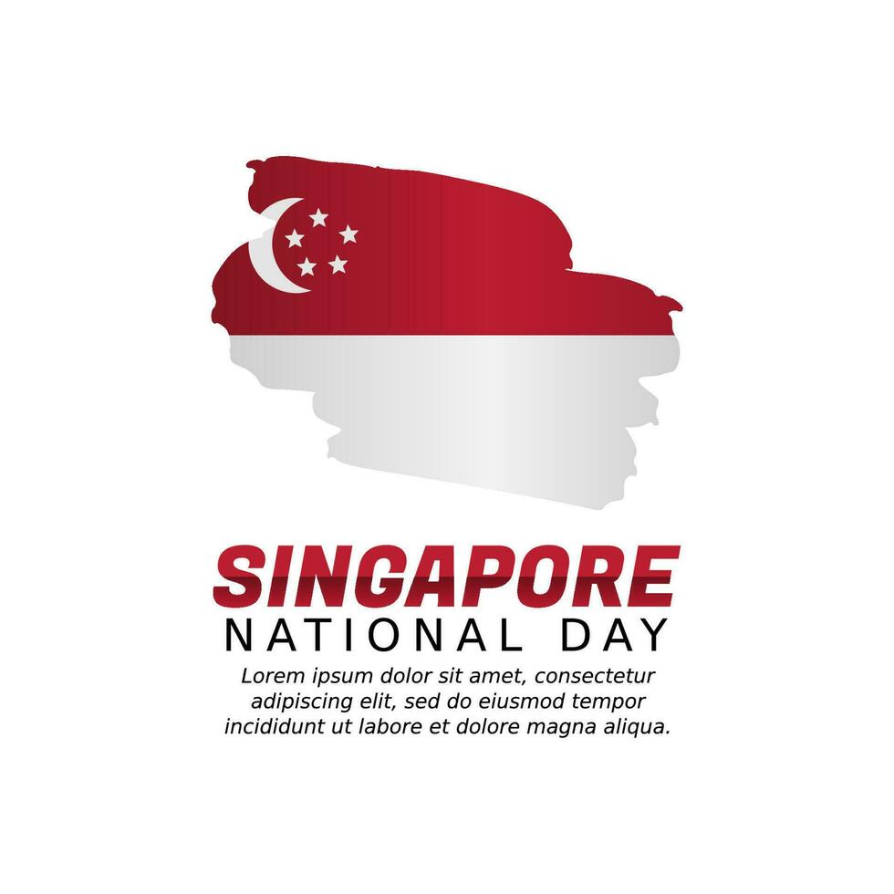 Singapore National Day Vector illustration