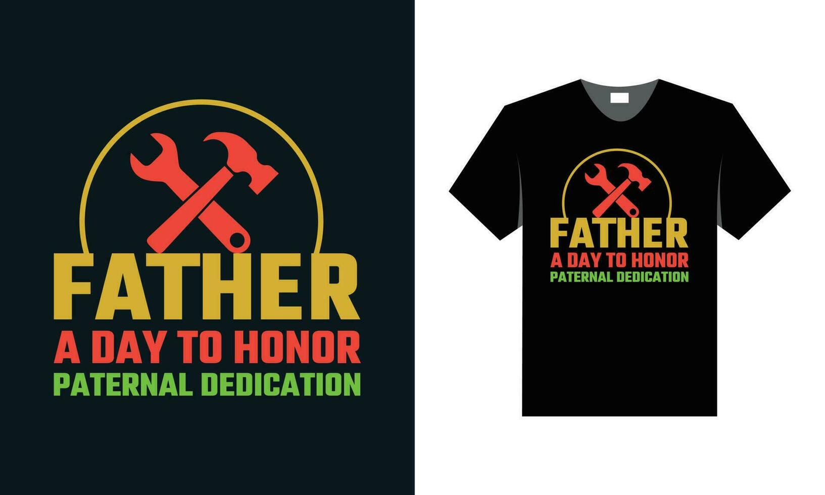 best typography t shirt design for father's day special vector