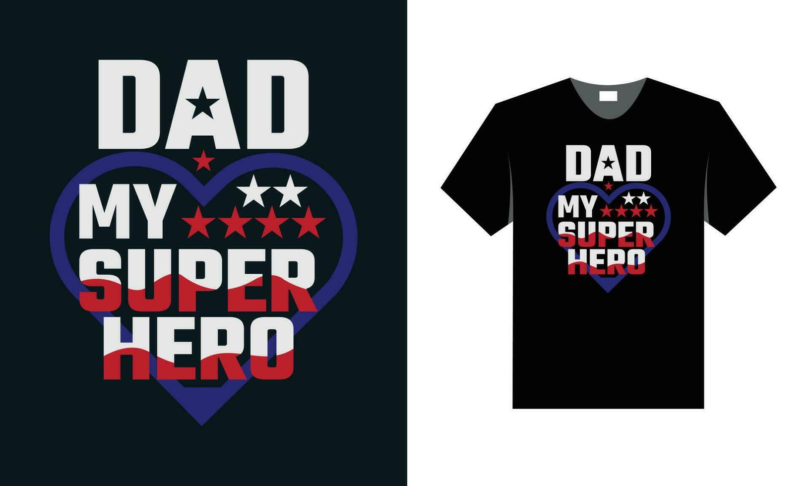 best typography t shirt design for father's day special vector