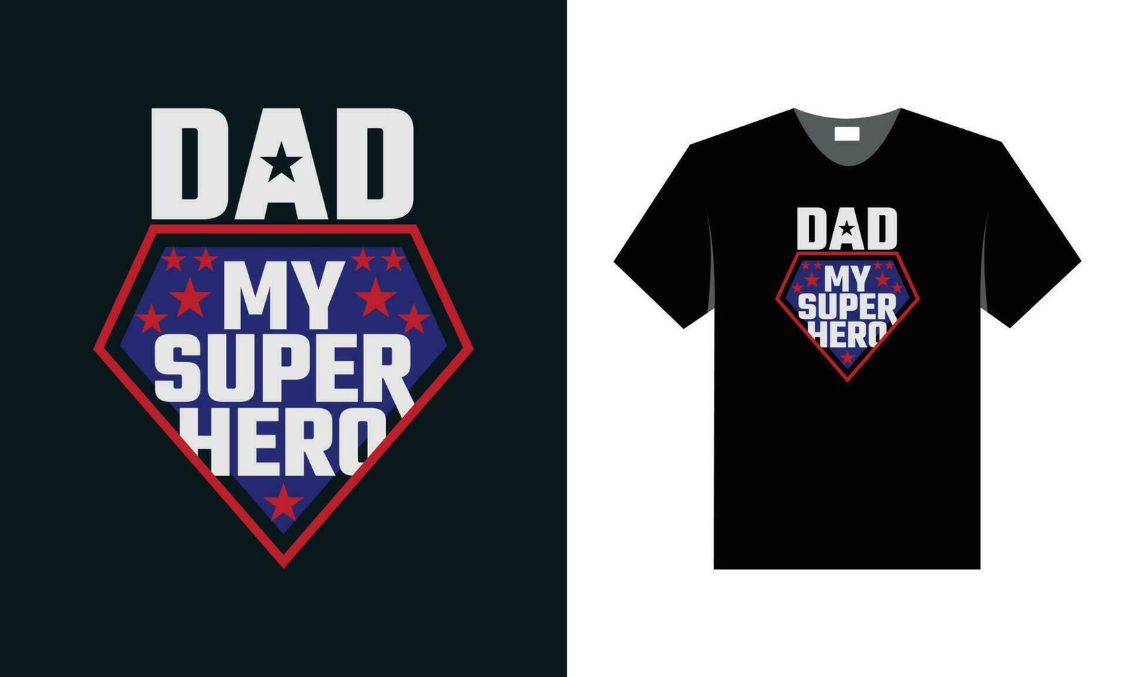 best typography t shirt design for father's day special vector