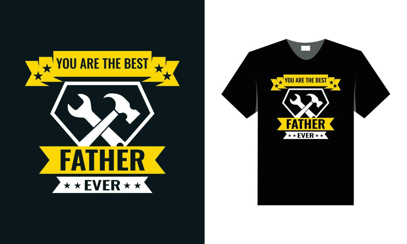 best typography t shirt design for father's day special vector