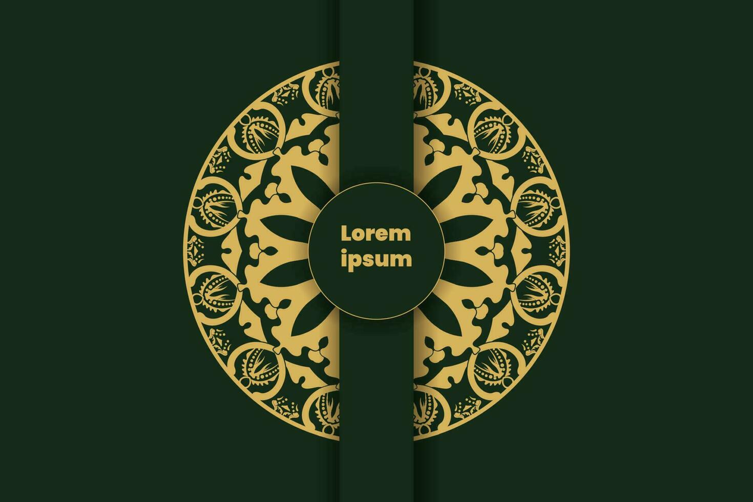 Elegant Mandala Invitation Card template with golden arabesque pattern Arabic Islamic east background style. Editable vector file. Decorative mandala for print, poster, cover, flyer, and banner