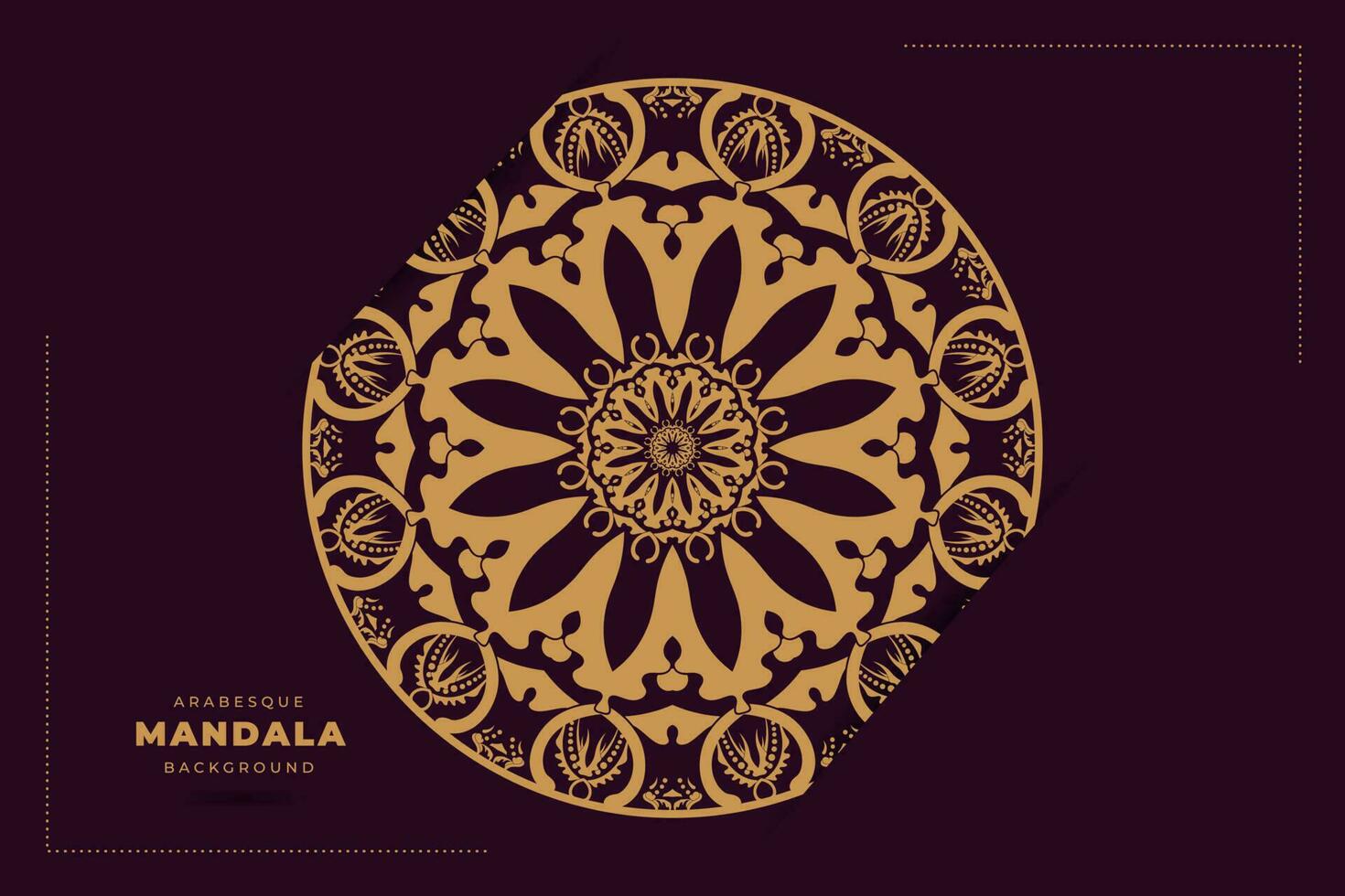 lujo ornamental mandala antecedentes con dorado arabesco modelo islámico este estilo. decorativo mandala para imprimir, póster, cubrir, folleto, volantes, bandera vector