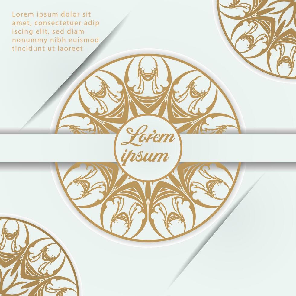 Luxury Mandala Pattern Elegant Wedding Invitation Card Design Vector Template for Wedding, Invitation, Birthday, Greetings, Party