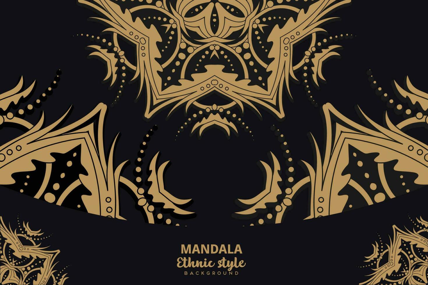 Royal mandala background with floral ornament pattern design for the cover, card, print, poster, invitation, banner, brochure vector