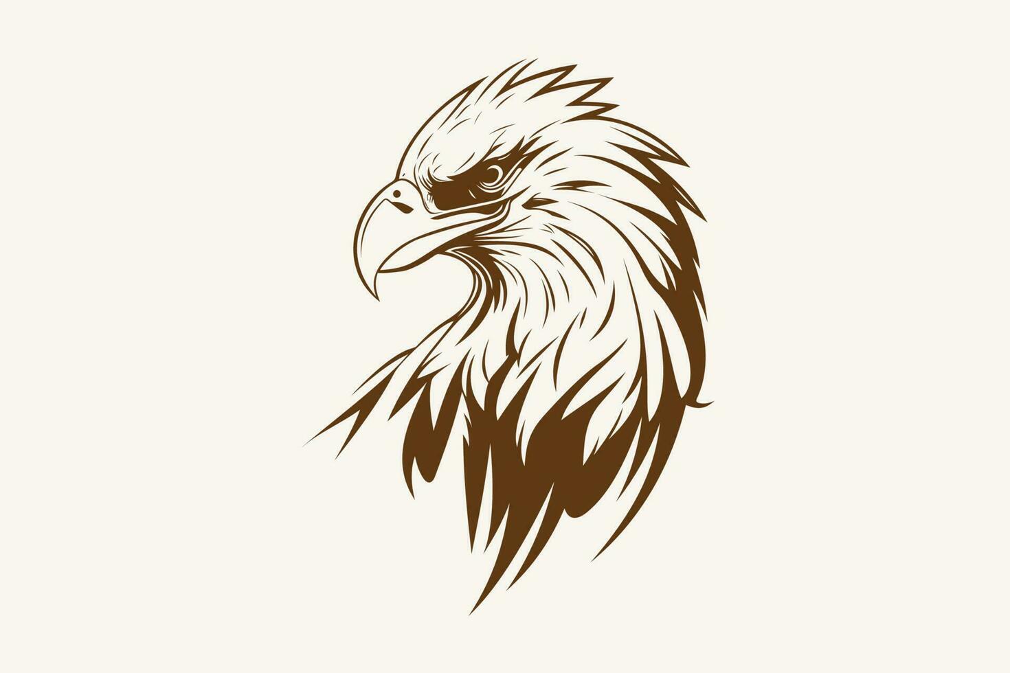 Eagle Head Mascot Vector Logo Template