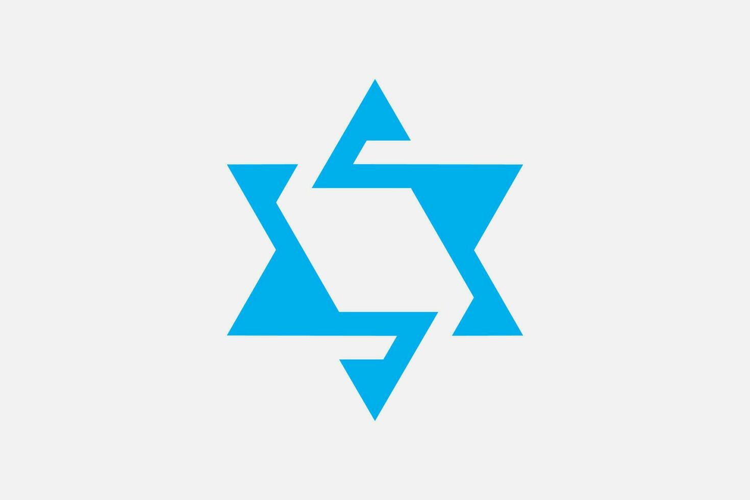 Star of David logo. Vector graphic design