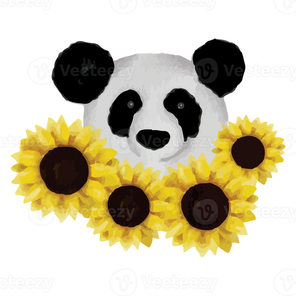 Panda In Different Poses Clip art Element Transparent Background png