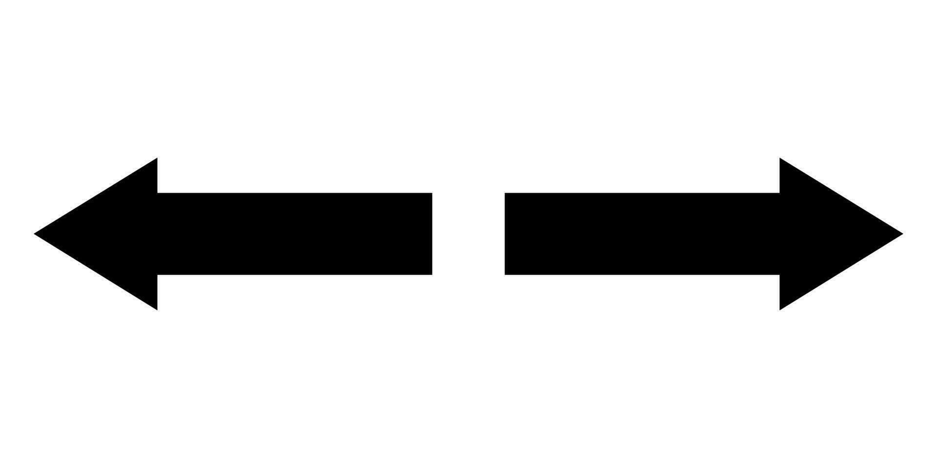 Left and Right arrows directions free vector. Bold arrow sign and arrow pointer icon vector. vector