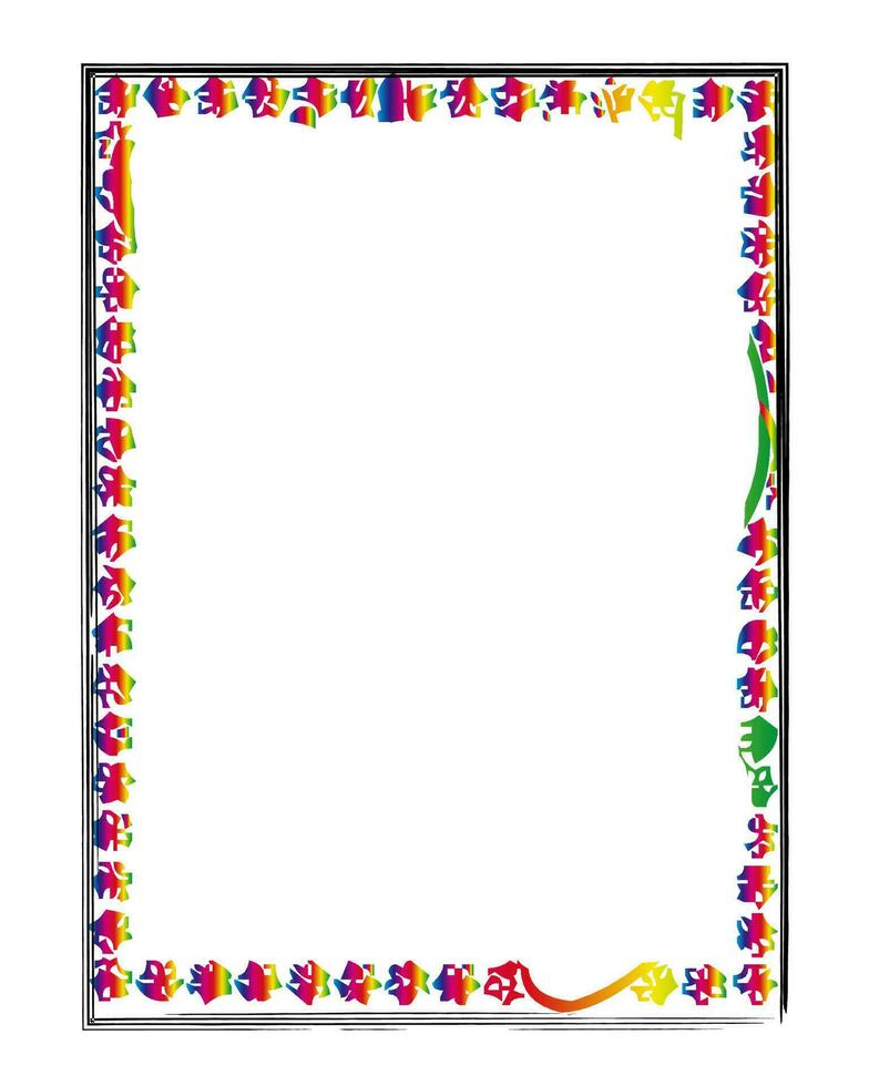 Fancy frame border and page ornament decorative design element on isolated background. Free vector