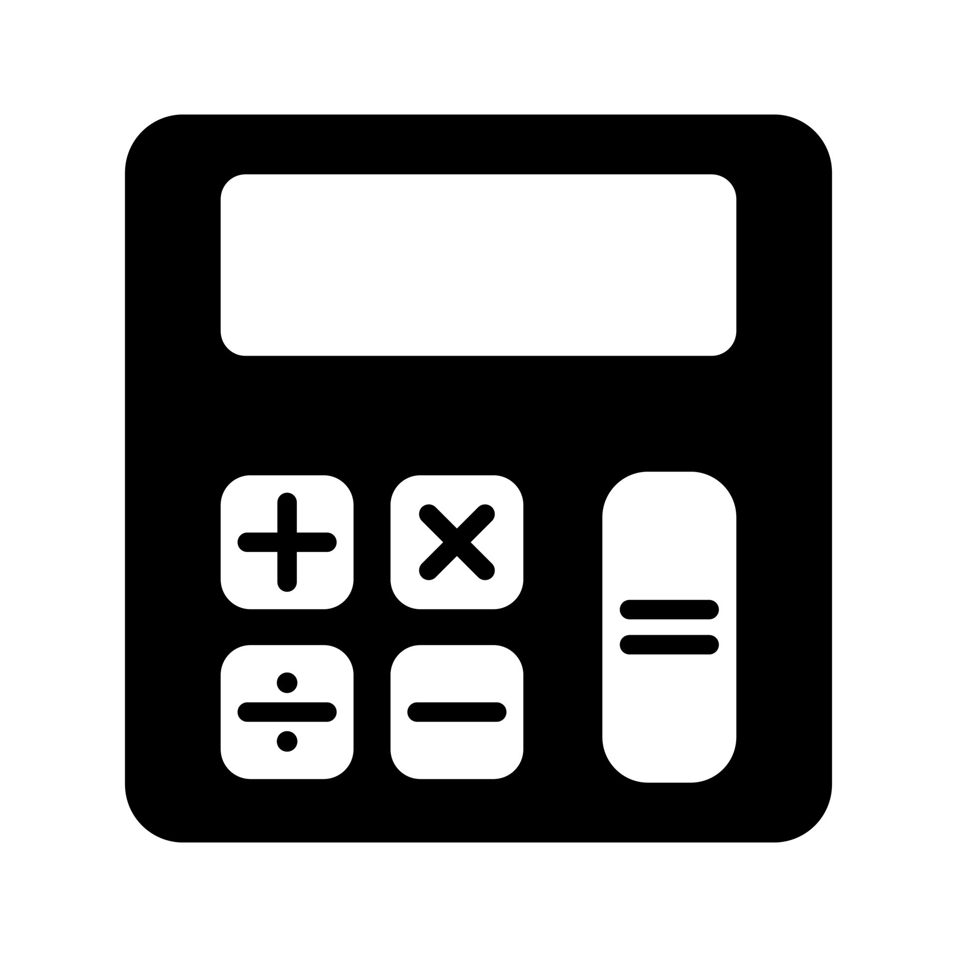 Calculator icon vector design on white background. Free vector ...