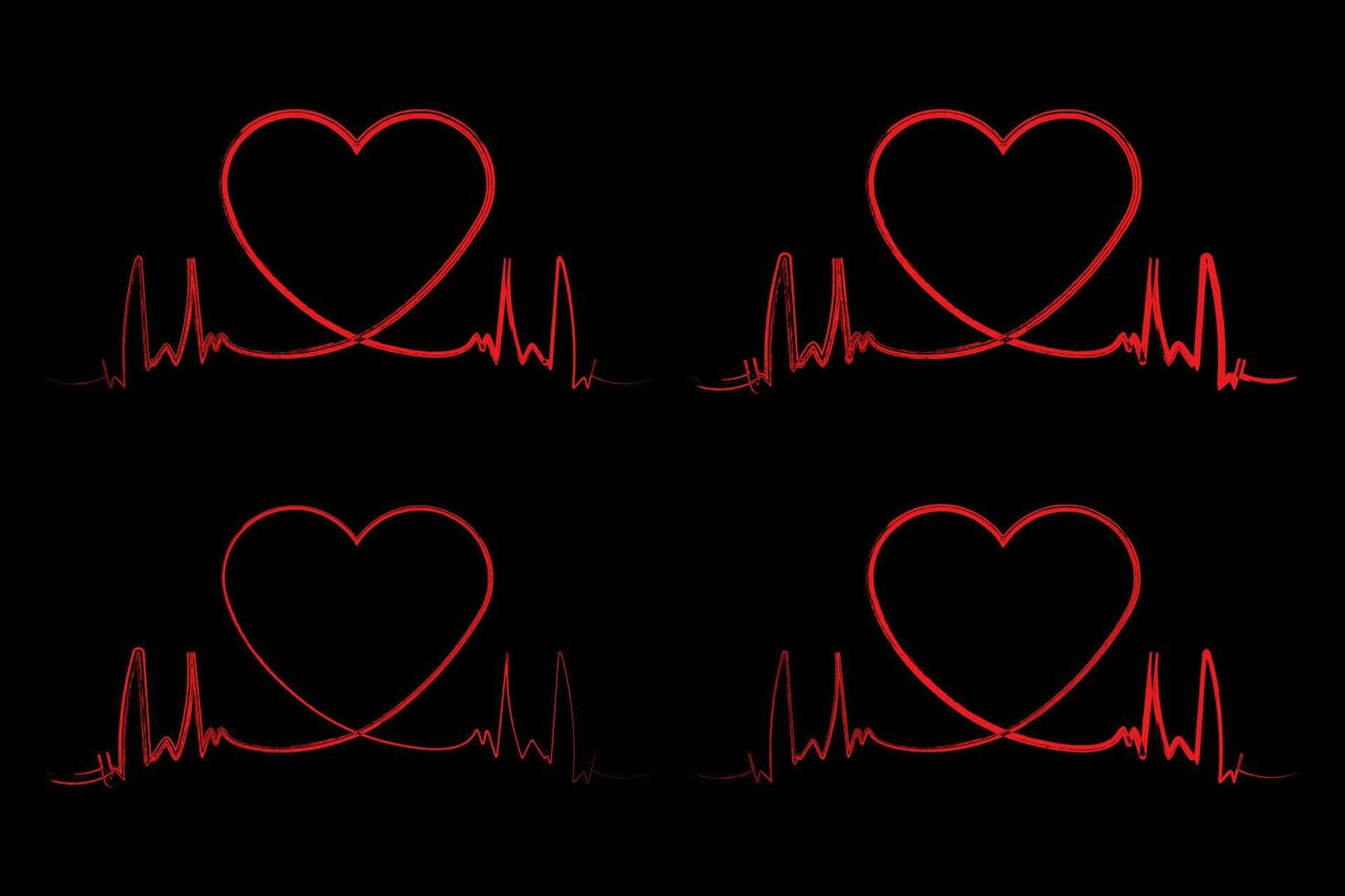 Brush grunge vector Heart Icon for graphic design projects. Valentine day, illustration vintage design element.