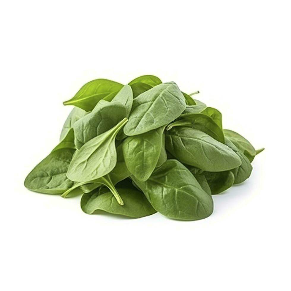 Spinach leaves close up, generate ai photo