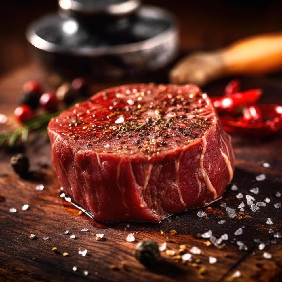 Raw beef filet. Illustration photo