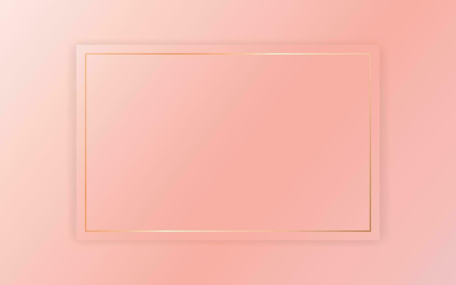 Abstract 3D rose gold backdrop for cosmetic product vector