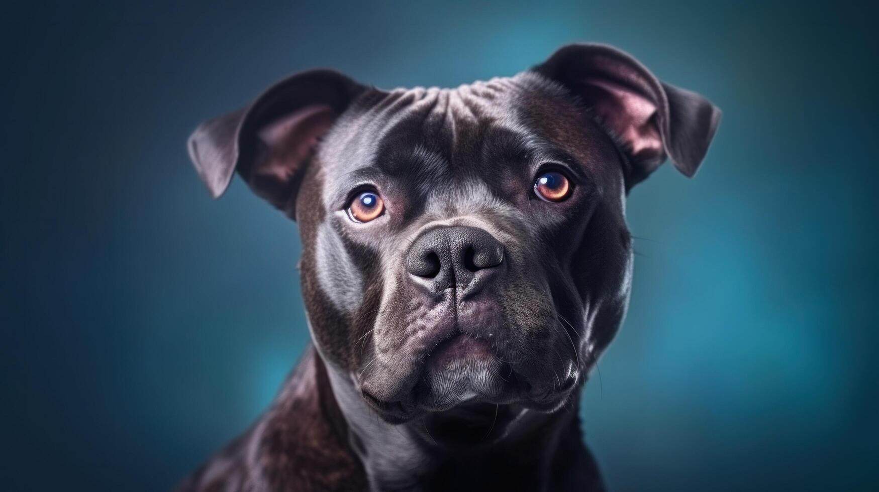 Portrait of a staffordshire terrier dog. Illustration photo