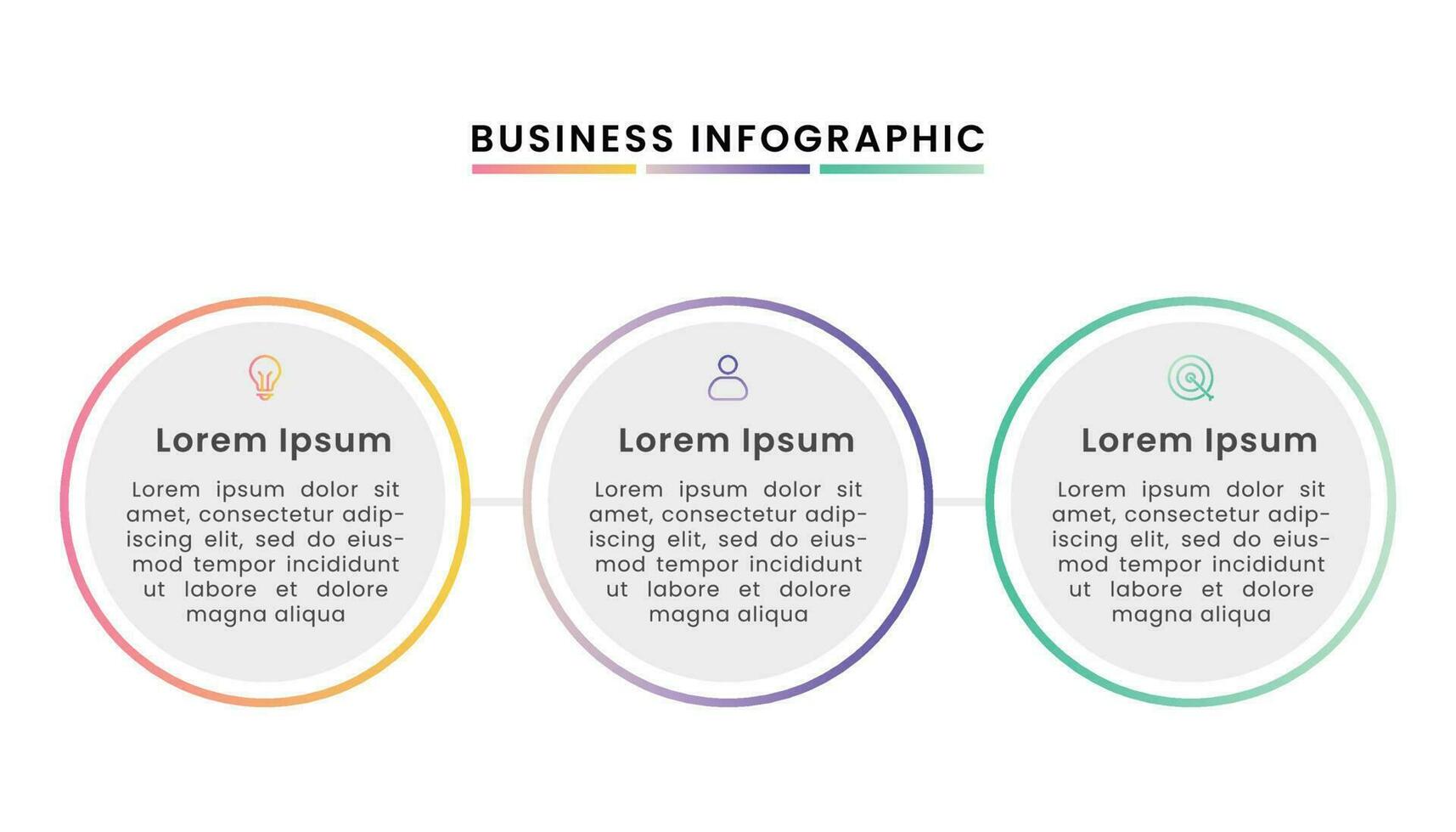 negocio infografía con Tres opciones o pasos y iconos vector