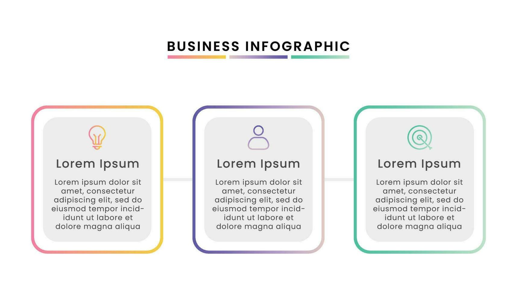 negocio infografía modelo diseño con Tres opciones o pasos y iconos vector