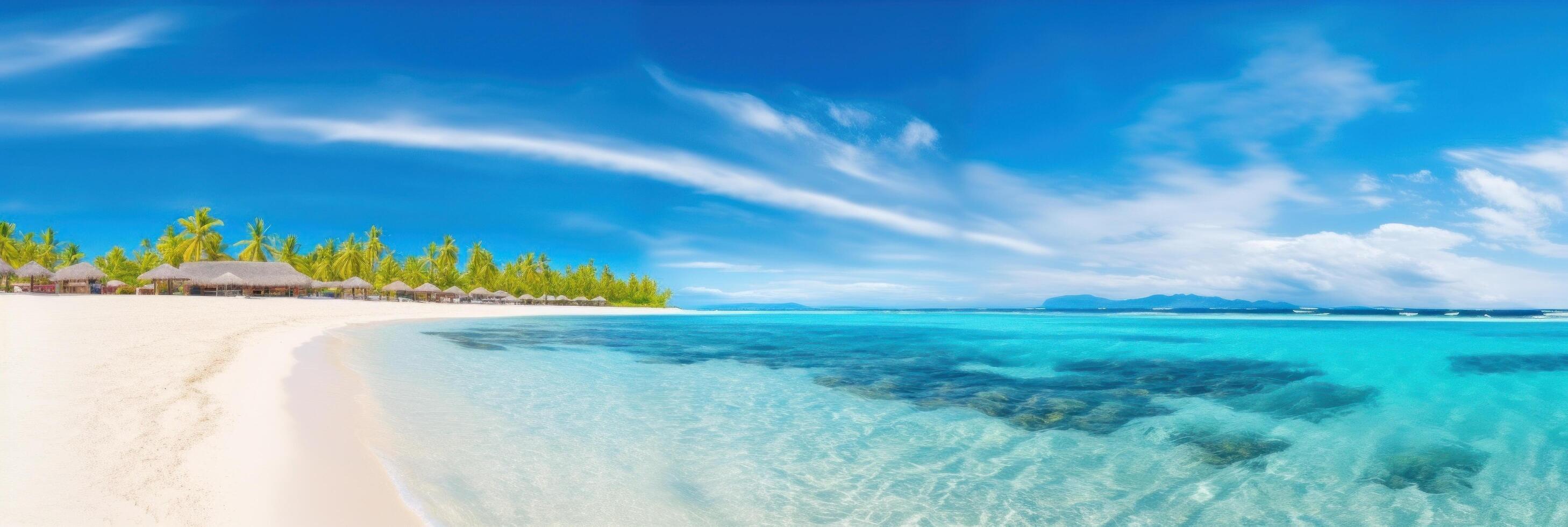 Tropical island wallpaper. Illustration photo