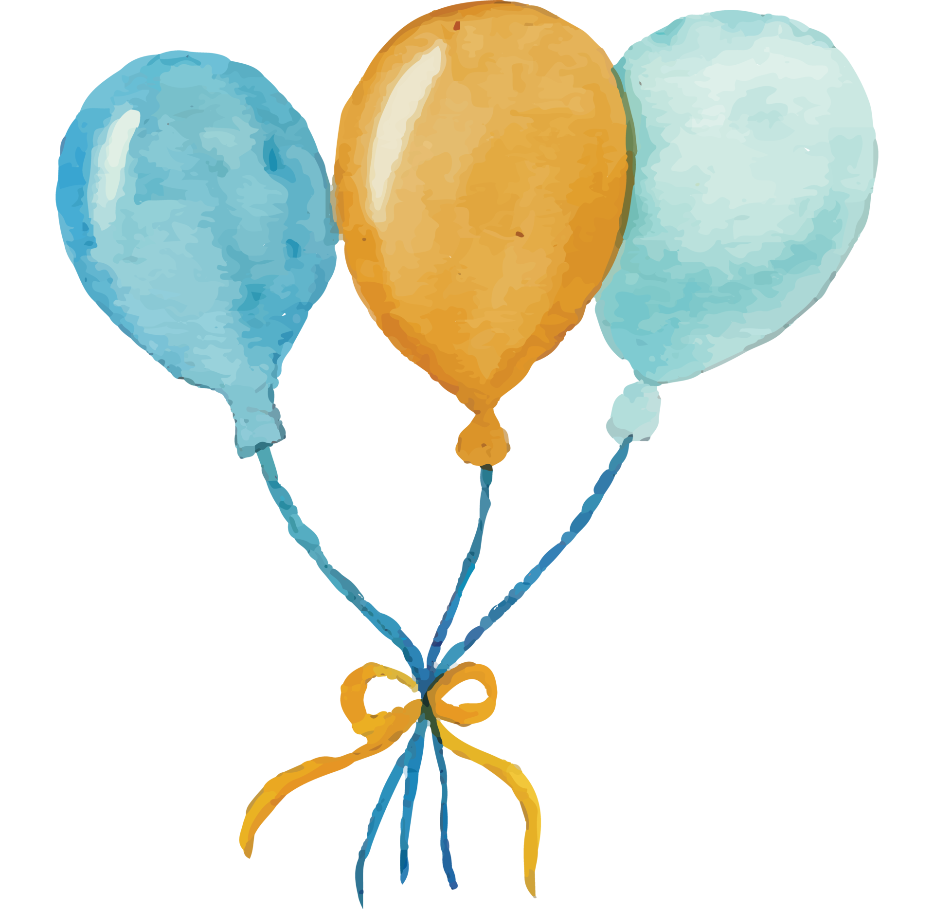Balloons Birthday Ornament Clip art Element Transparent Background
