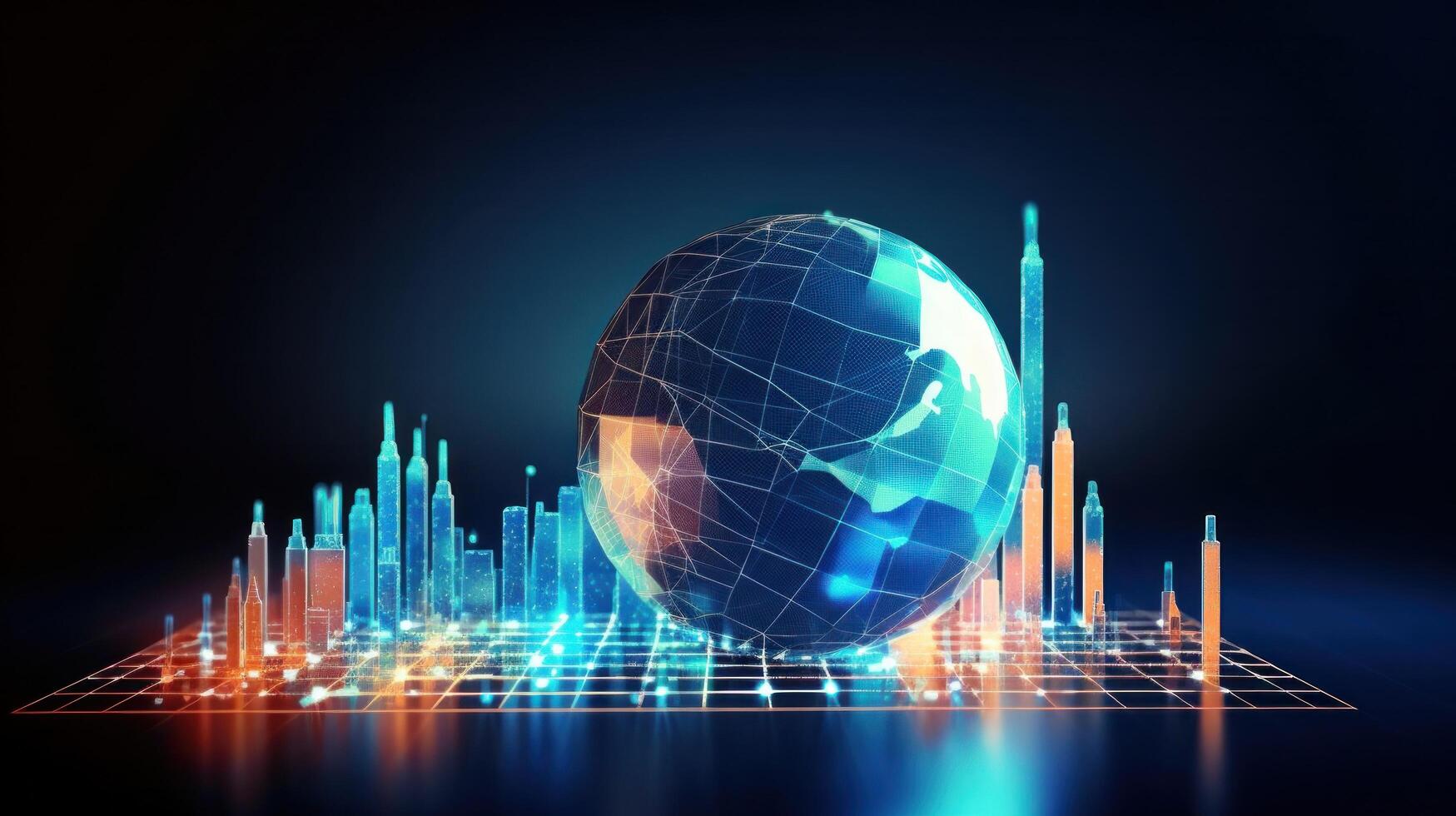 Global business background. Illustration photo