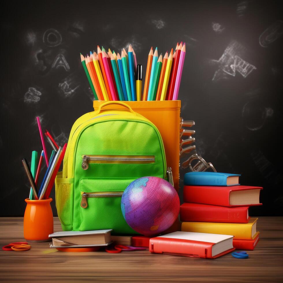 Back to school background. Illustration photo