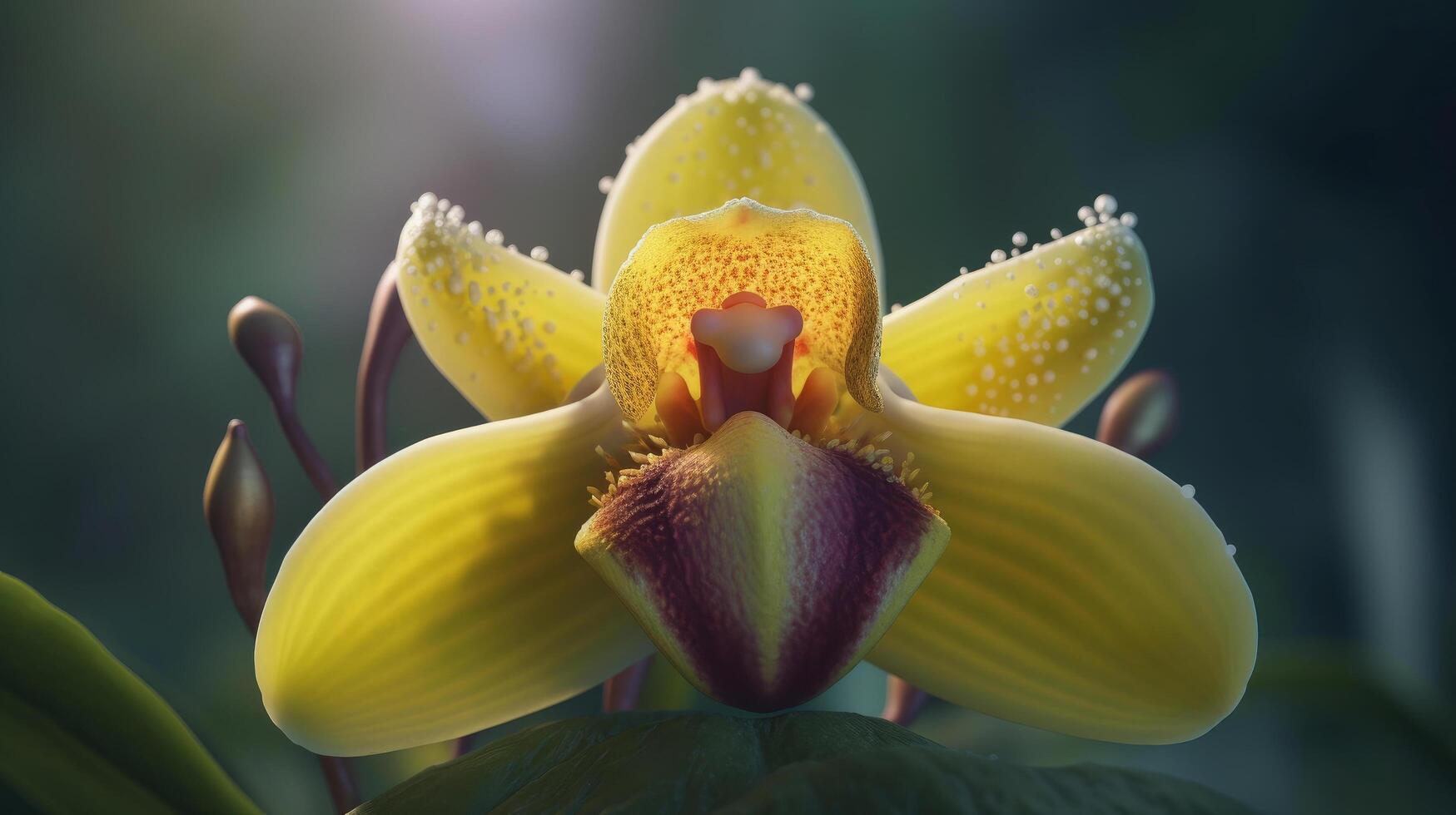 Orchid flower. Illustration photo