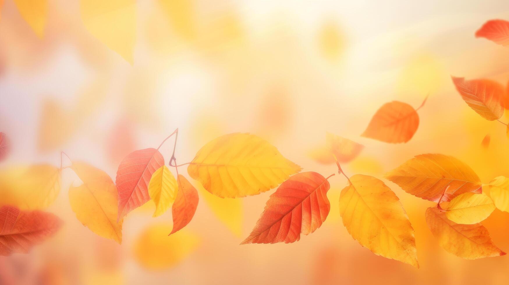 Autumn falling leaves background. Illustration photo