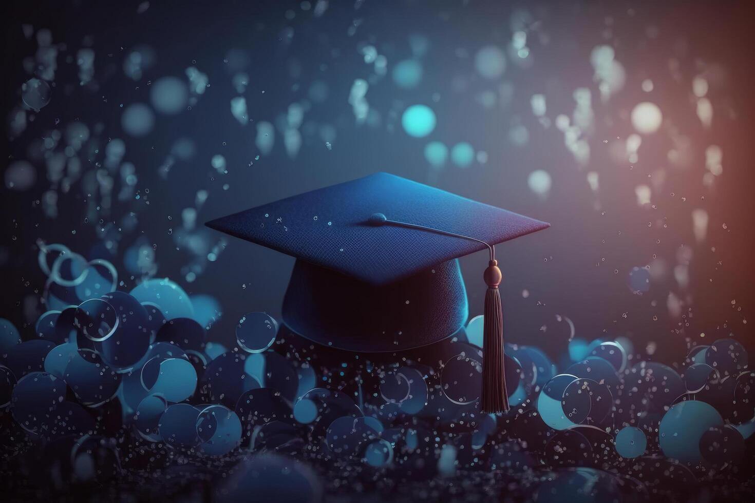 2023 graduation celebration background. Illustration photo