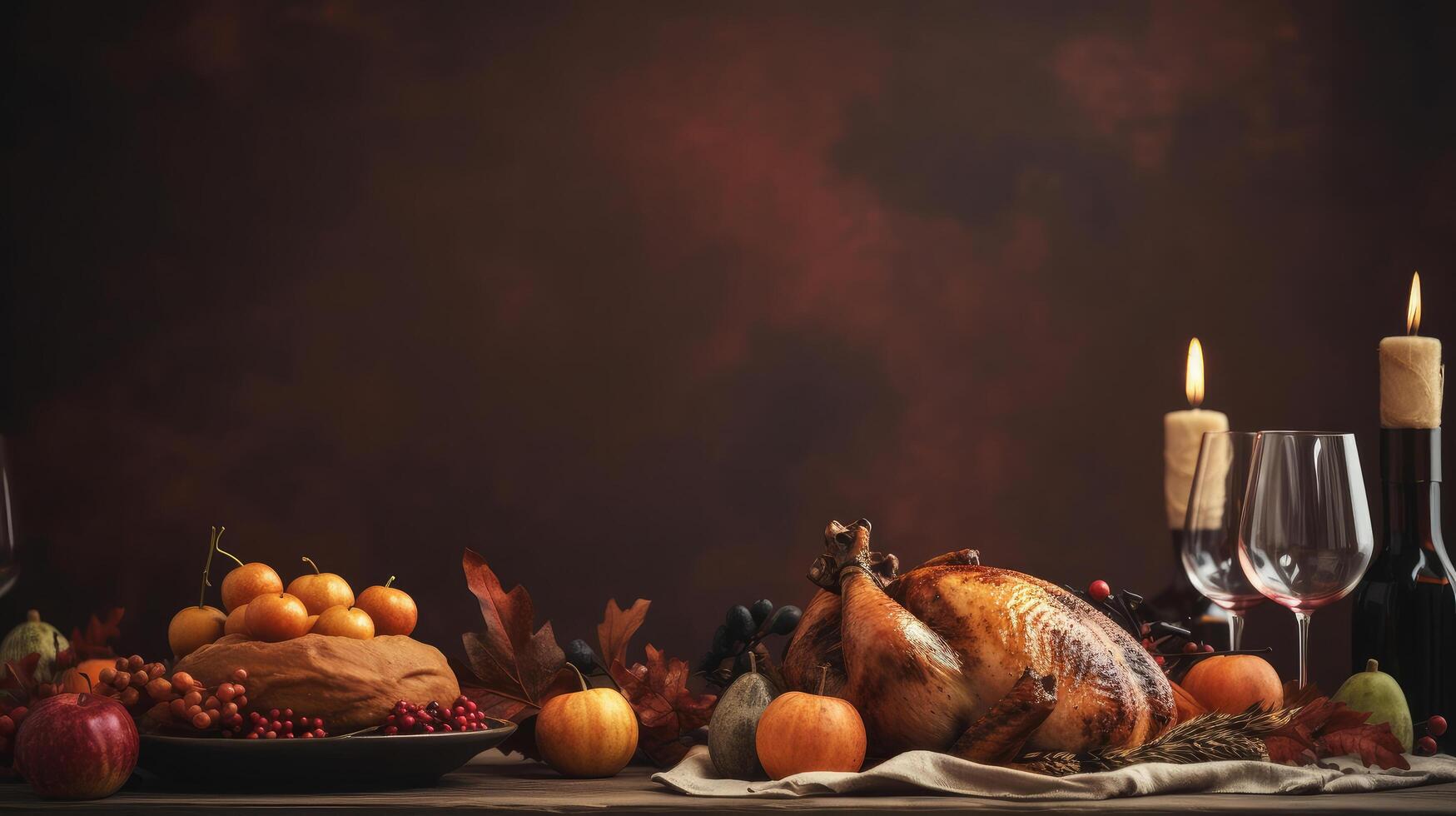 Thanksgiving dinner background. Illustration photo