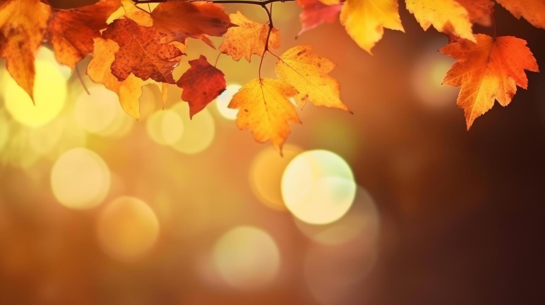 Autumn falling leaves background. Illustration photo