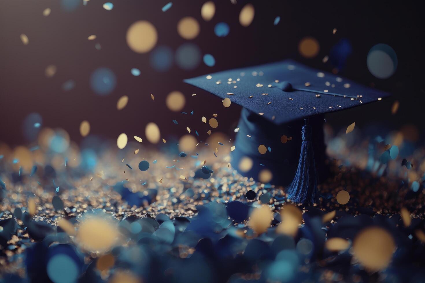 2023 graduation celebration background. Illustration photo