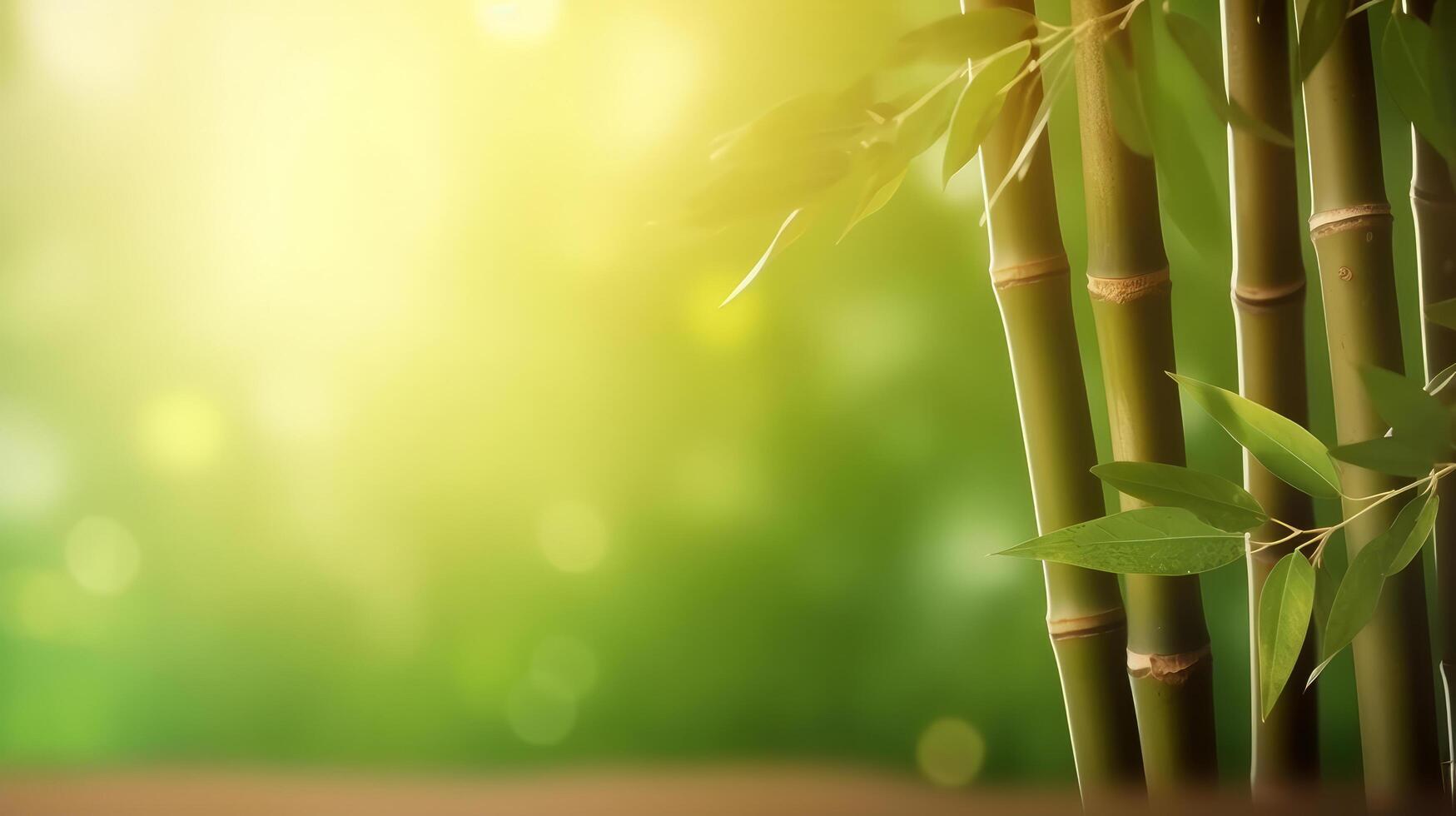 natural antecedentes con bambú. ilustración ai generativo foto