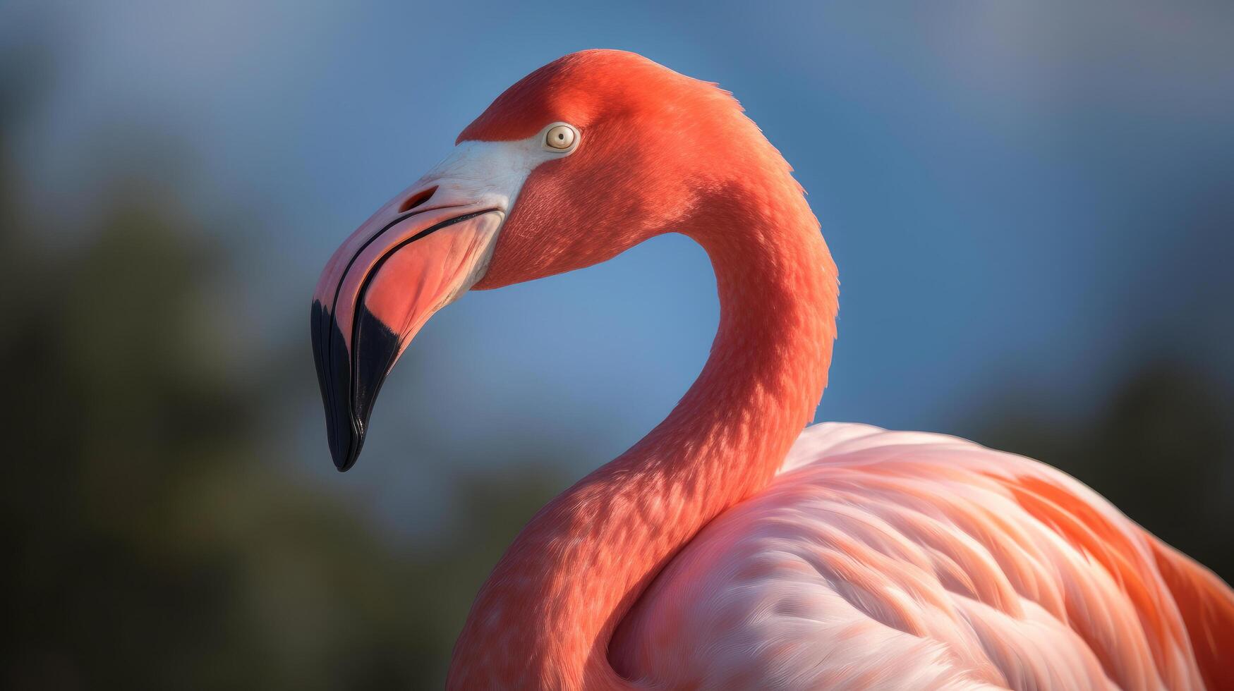 Pink flamingo. Illustration photo