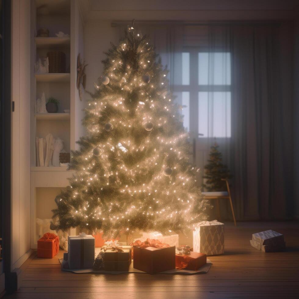Christmas tree background. Illustration photo