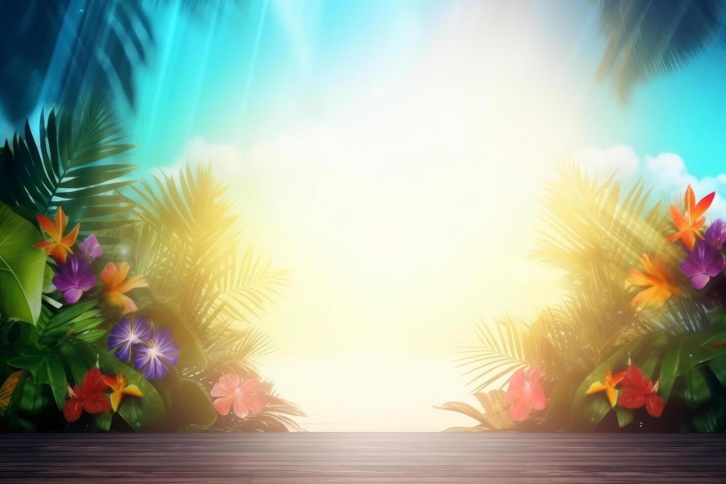 Summer tropical background. Illustration photo