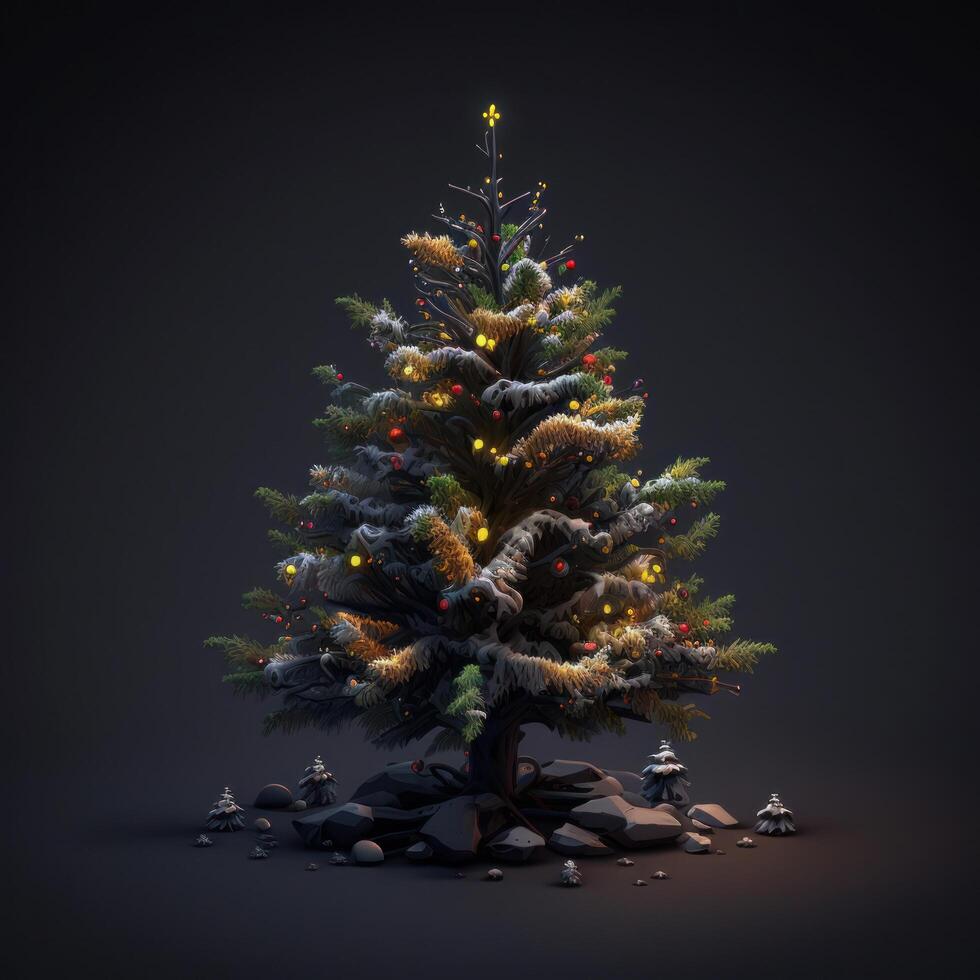 Christmas tree background. Illustration photo