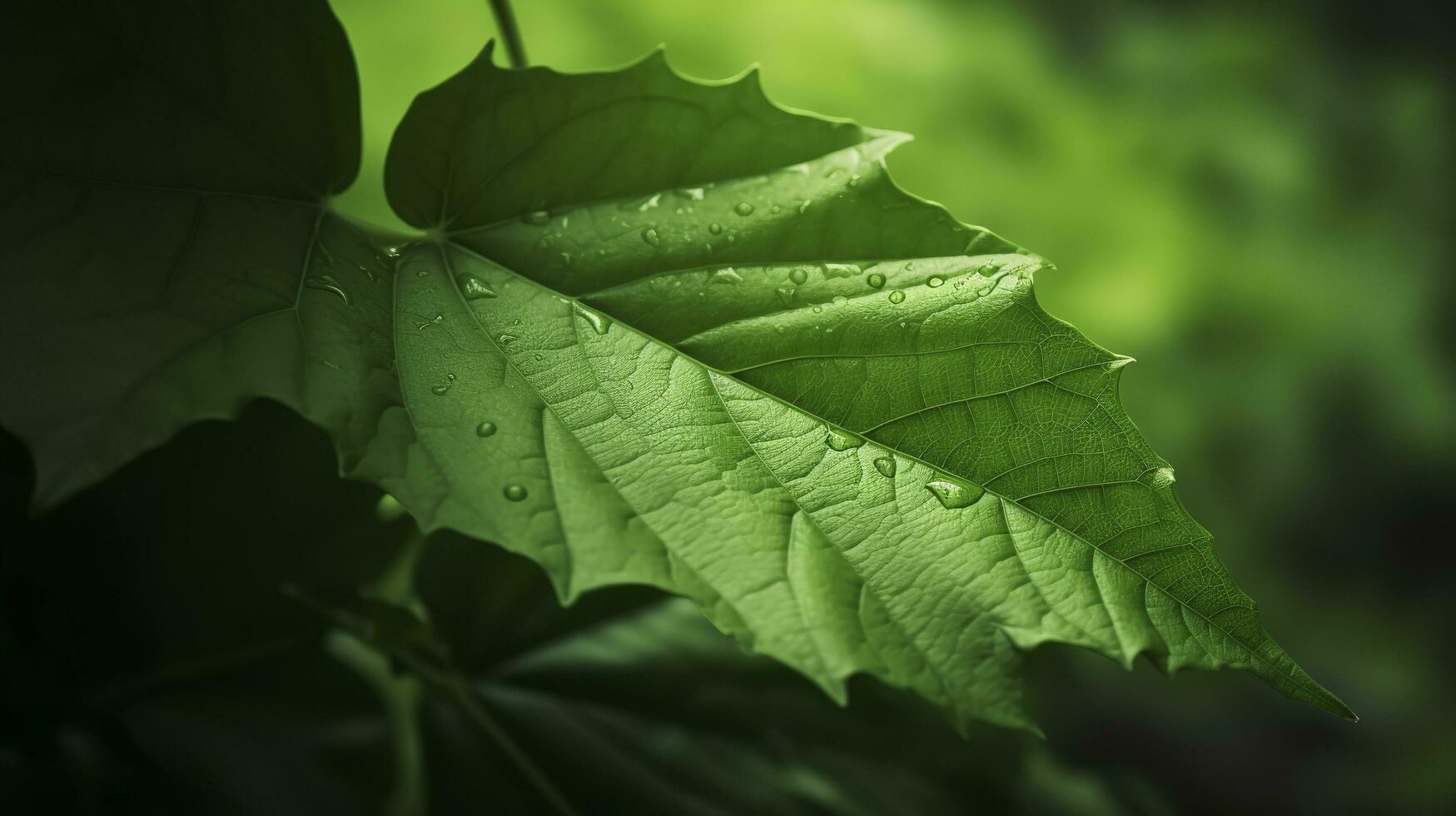 Earth Day and World Environment Day, Spring, Beautiful Natural fresh green leaf, relaxation nature concept, generate ai photo