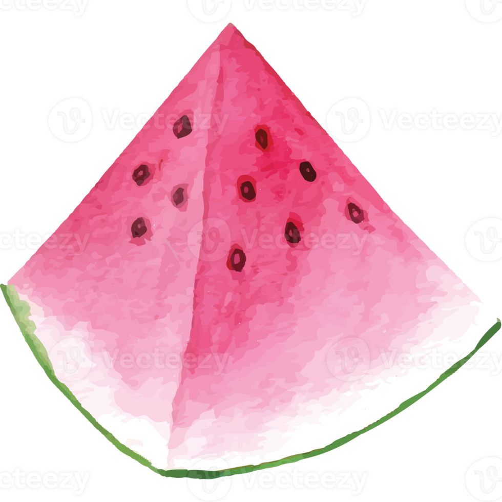 Watermelon Piece With Bite Clip art Element Transparent Background png