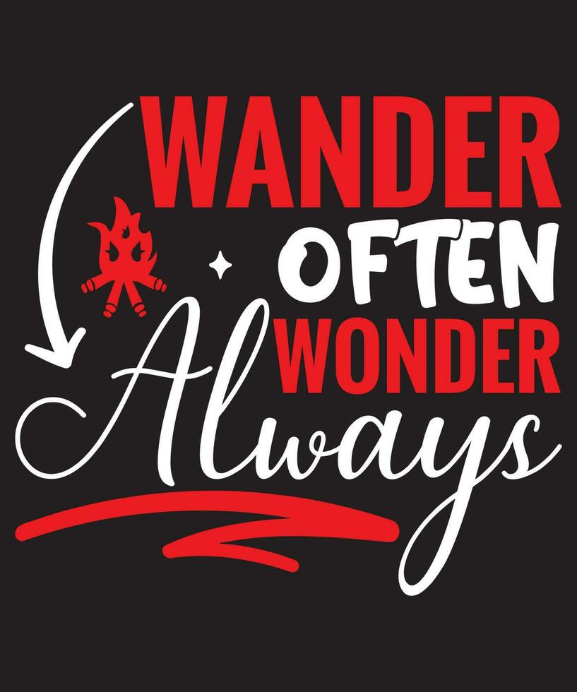 Wander Often, Wonder Always vector