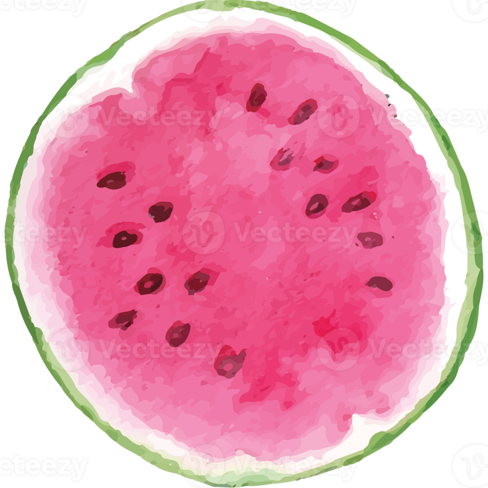 Watermelon Piece With Bite Clip art Element Transparent Background png