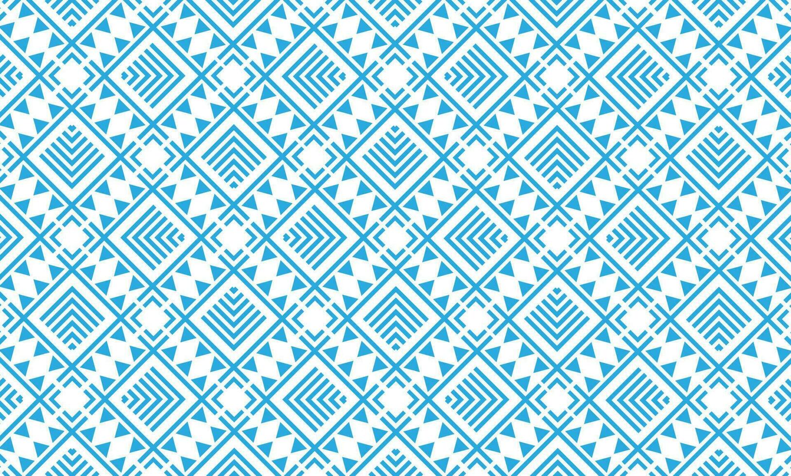 Blue Geometric Embroidery Seamless Pattern vector