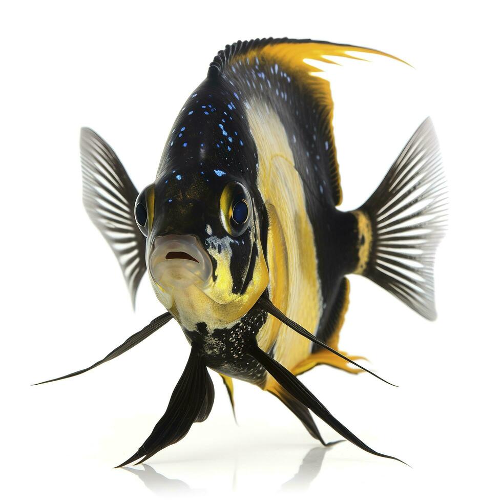 Angelfish isolated on white background, generate ai photo