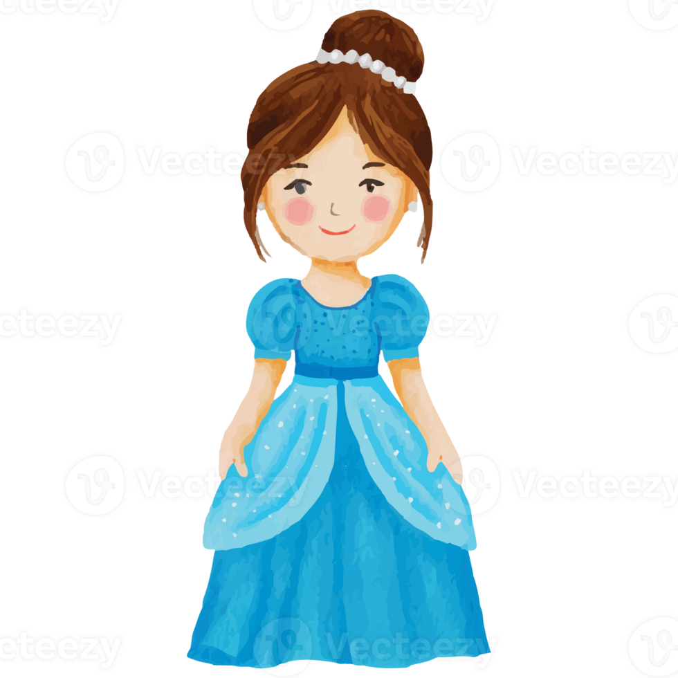 Royal and Blue princess Clip art Element Transparent Background png