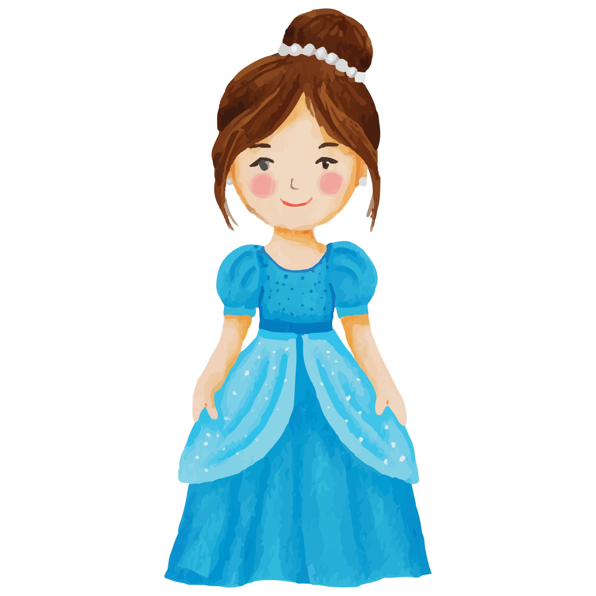 Royal and Blue princess Clip art Element Transparent Background 24400462 PNG